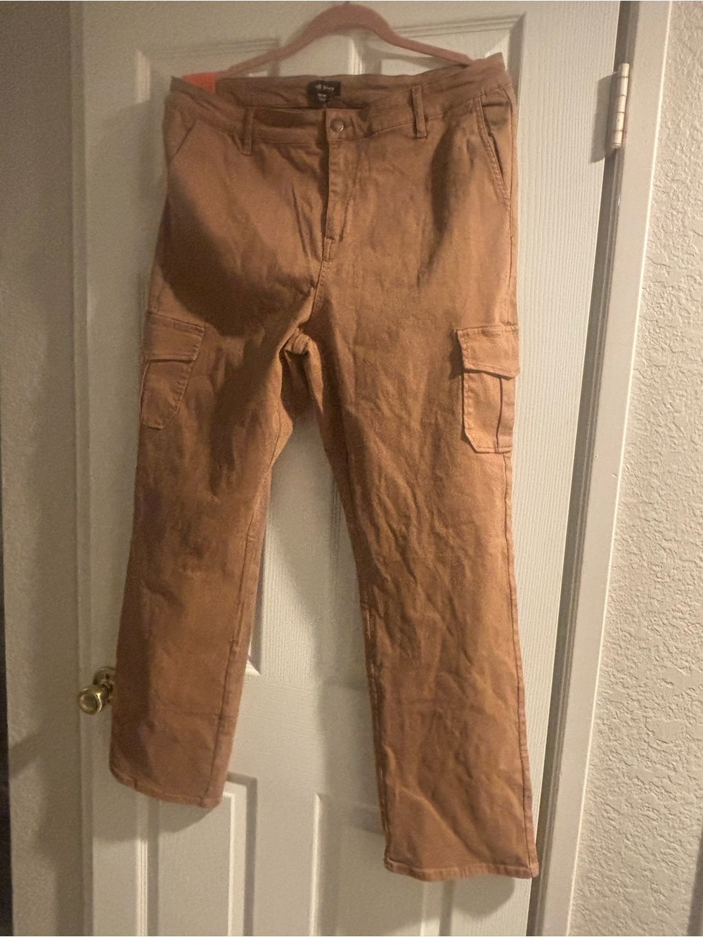Well Worn Women Brown Cargo Work Pants 16/36
